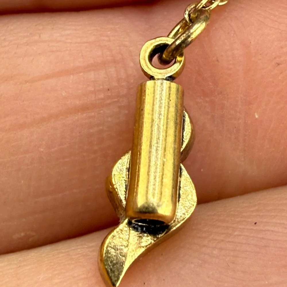 Vintage Jabot Turtle‎ Stick Pin Gold Tone Rhinestone